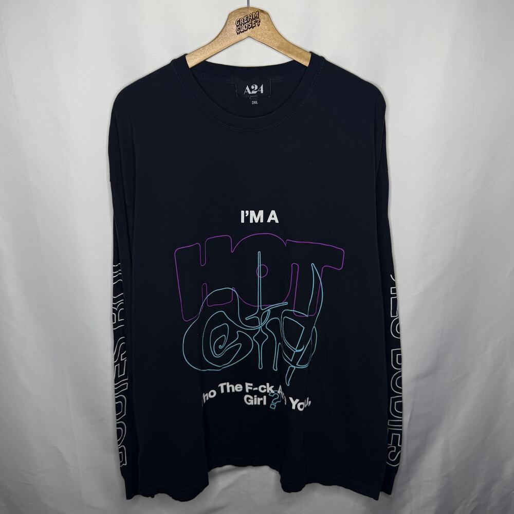 A24 Charli XCX Brat Hot Girl Bodies Bodies Bodies Longsleeve Promo Tee XXL